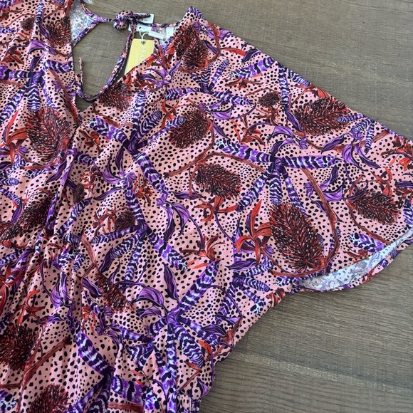 seafolly native kimono swim coverup new nwt dress - Picture 4 of 7